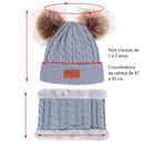 Kit Infantil Touca + Luva + Cachecol Charmoso