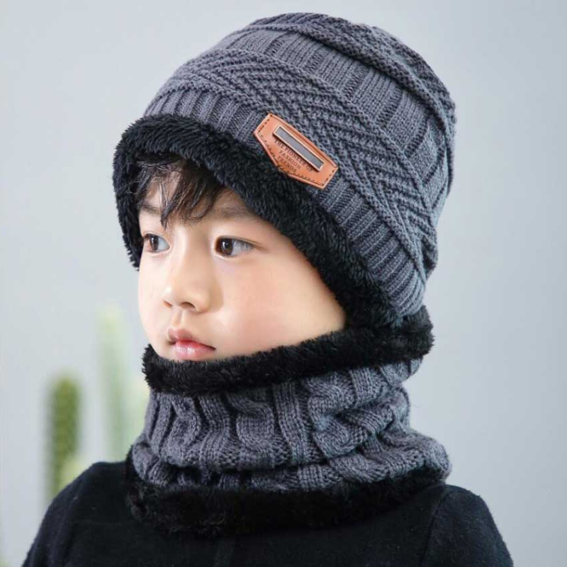 Kit Inverno Infantil Touca Gorro e Cachecol + Brinde
